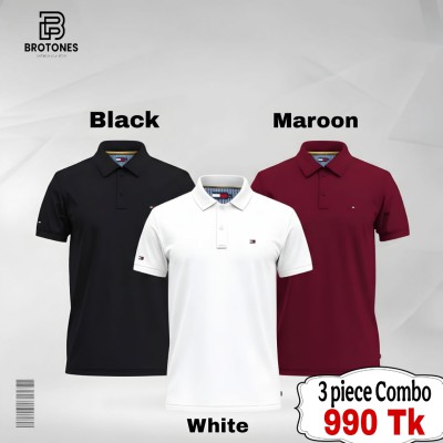 PK Cotton Polo Combo×3