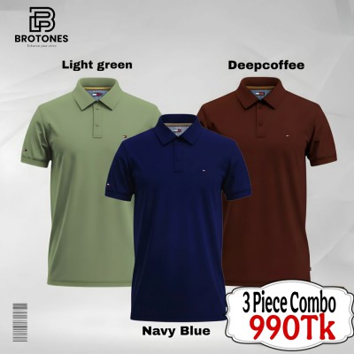 PK Cotton Polo Combo ×3
