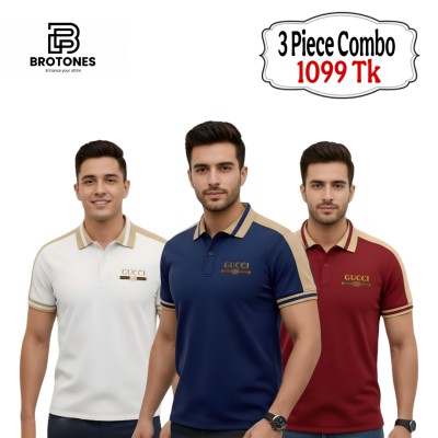 Cotton Polo Combo ×3