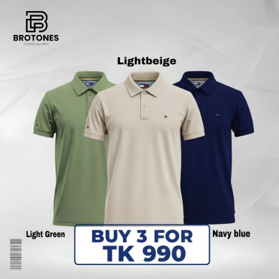 PK Cotton Polo Combo ×3